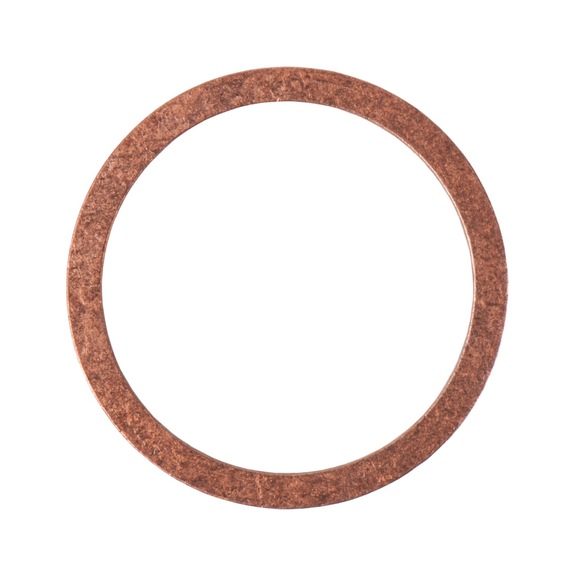 Sealing ring, copper, outer diameter: 27 mm, inner diameter: 22 mm, pack of 25 - Seal (other)