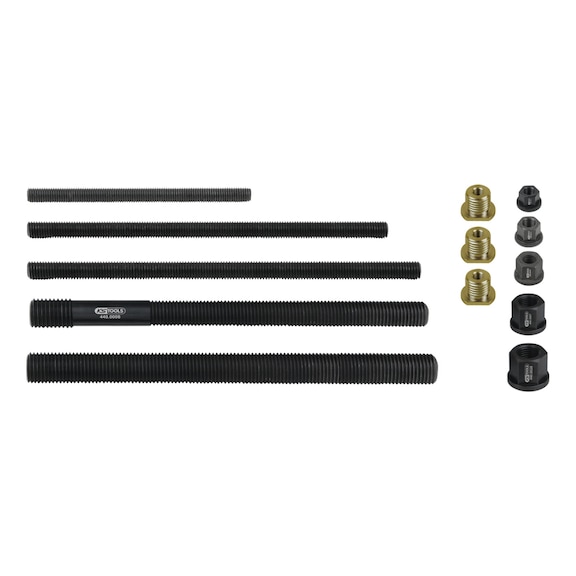 Tie rod, collar nut, adapter set, 13 pieces - Motor vehicle (other parts, miscellaneous)