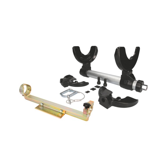 Universal spring compressor with safety cable and vice holder - Shock absorbers (motor vehicles, chassis damping)