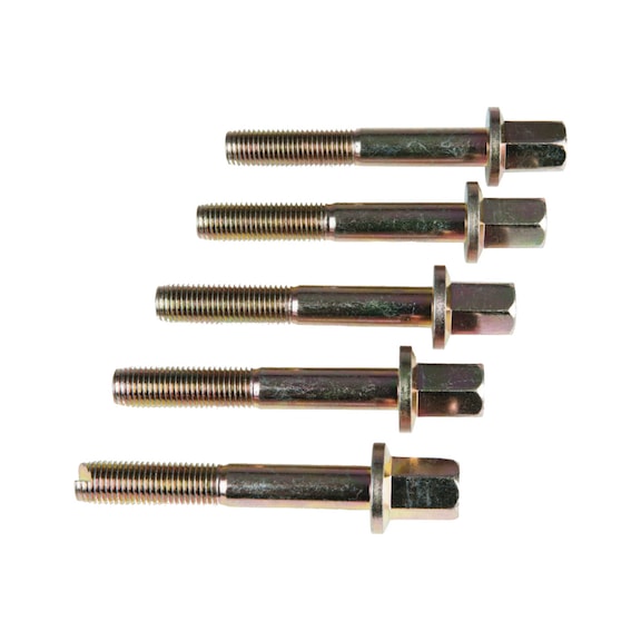 Puller screws with collar, cleaning groove M12x1.5, pack of 5 - Pulling tool, extractor (individual parts)