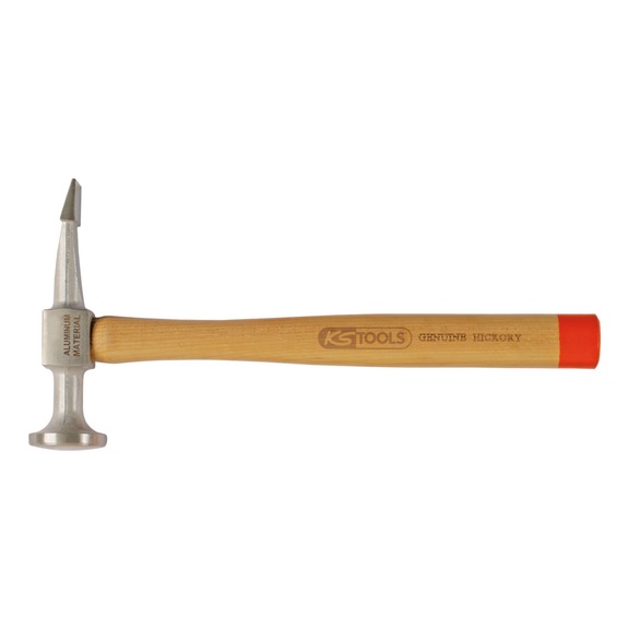KS TOOLS Aluminium bodywork flat-point hammer Curved head, round/flat point - Dent hammer