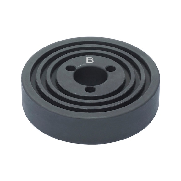 Step plate with 3 holes, A+B side - Pulling tool, extractor (individual parts)