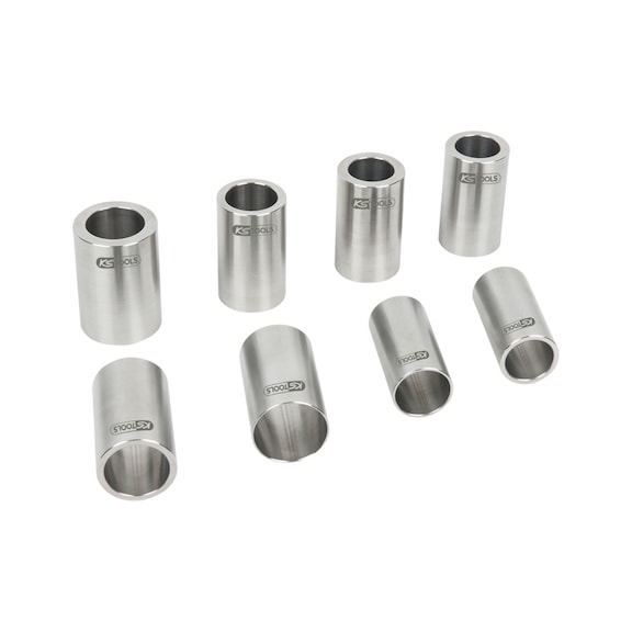 Mounting sleeve set for brakes with integrated wheel bearing, 8-piece - Extraction tool (standard parts, toolmaking)