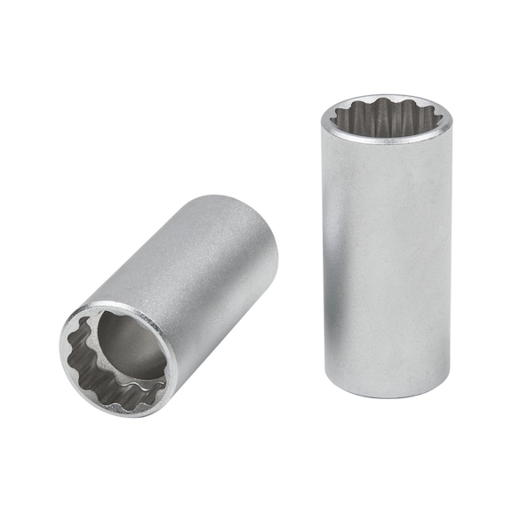 1/2 inch 12-point socket, 16.0 mm long - 1/2 inch 12-point socket