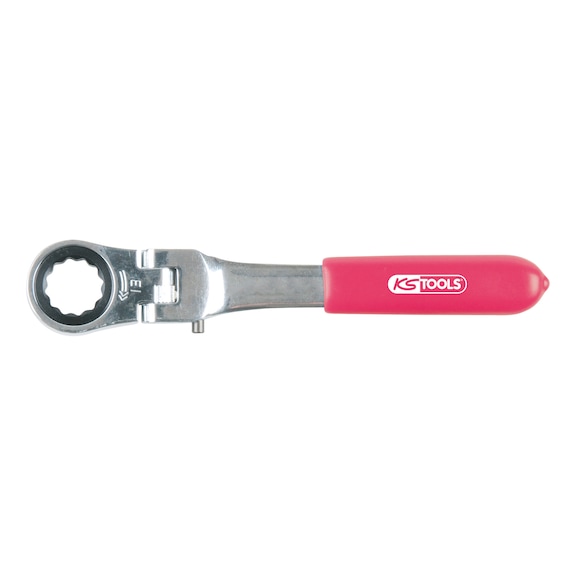 KS TOOLS Gelenk-Umsteckratsche, 13,0 mm - Antriebsteil (handbet&auml;tigt, Steckschl&uuml;sseleinsatz)