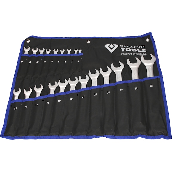 Combination wrench set, 21 pieces - Combination spanner set