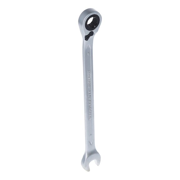 Ratchet ring spanner, reversible, 8 mm - Reversible ratchet ring spanner