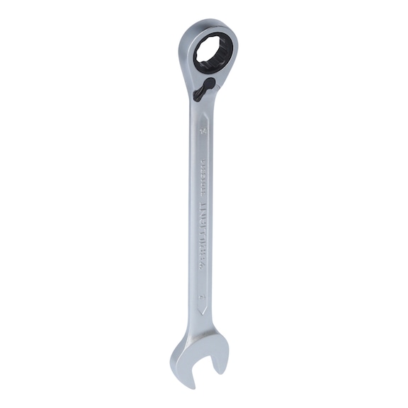 KS TOOLS Ratchet ring spanner, reversible, 14 mm - Reversible ratchet ring spanner