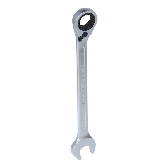 Ratchet ring spanner, reversible, 16 mm - Reversible ratchet ring spanner