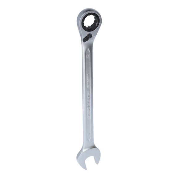 Ratchet ring spanner, reversible, 21 mm - Reversible ratchet ring spanner