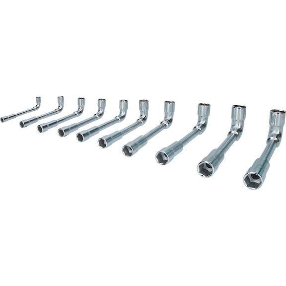 Double socket wrench set, 10-piece - Socket wrench (set)