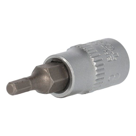 1/4 inch hexagon socket bit socket, 3 mm - 1/4 inch hexagon socket bit socket