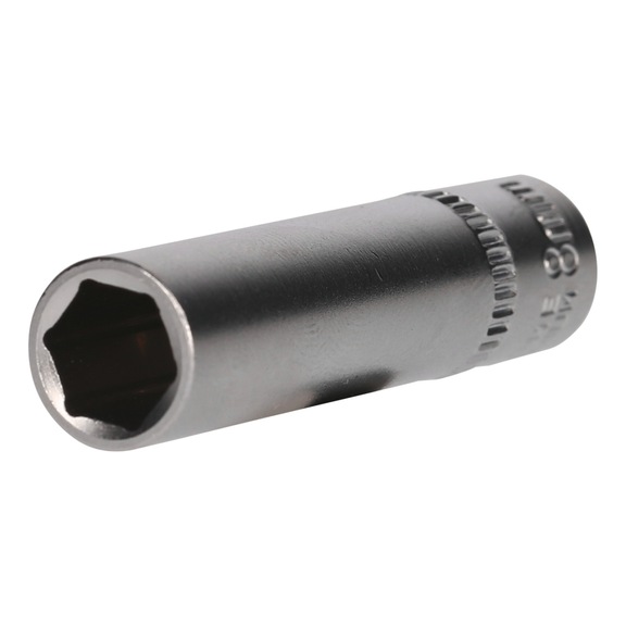 KS TOOLS 1/4 inch hex socket, long version, 8 mm - 1/4 inch hex socket