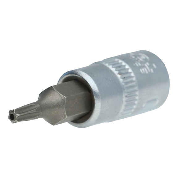 1/4 inch TX socket bit, with end hole, TB10 - 1/4 inch TX bits