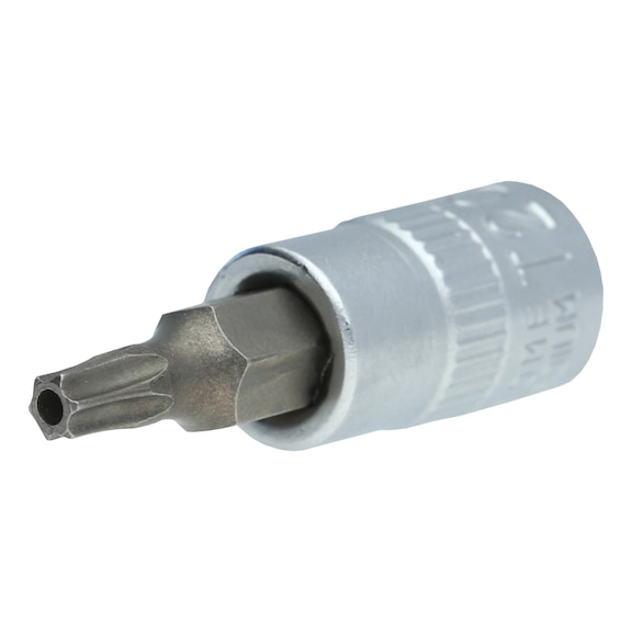 1/4 inch TX socket bit, with end hole, TB20 - 1/4 inch TX bits