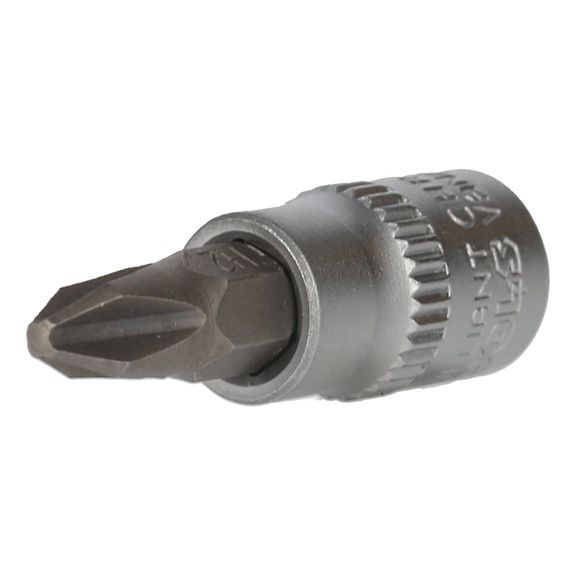 1/4 inch PH cross-head socket bit, PH2 - Phillips (Philips recess) and Pozidriv (PZ) bits