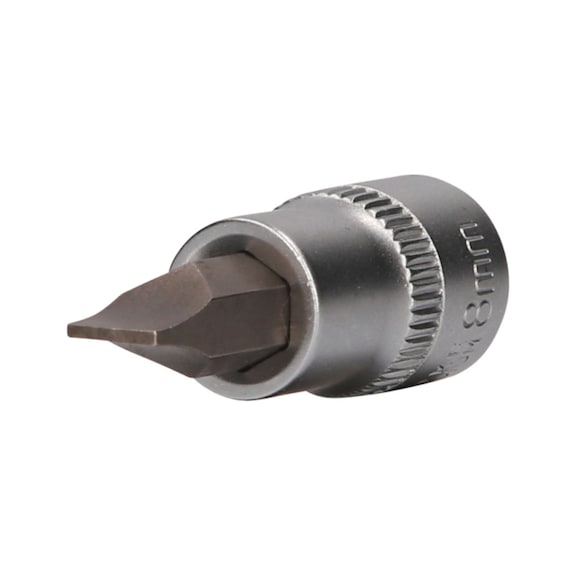 3/8 inch slotted socket, 2 x 8 mm - Slotted bits