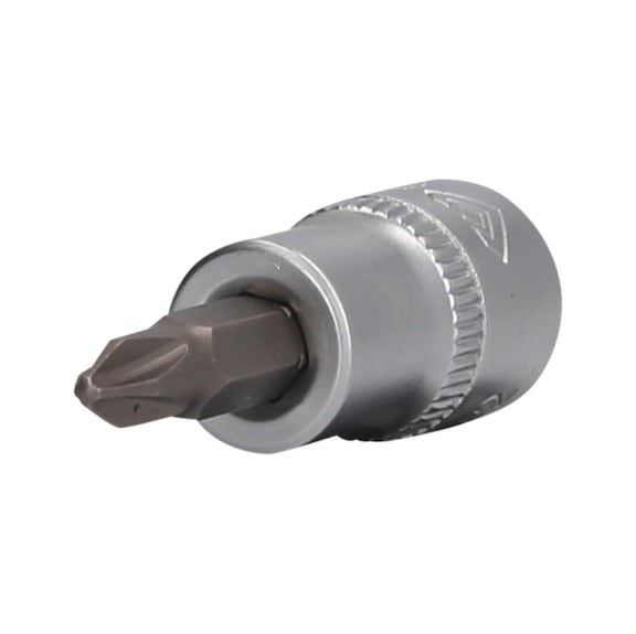 3/8 inch PH cross-head socket bit, PH2 - Phillips (Philips recess) and Pozidriv (PZ) bits