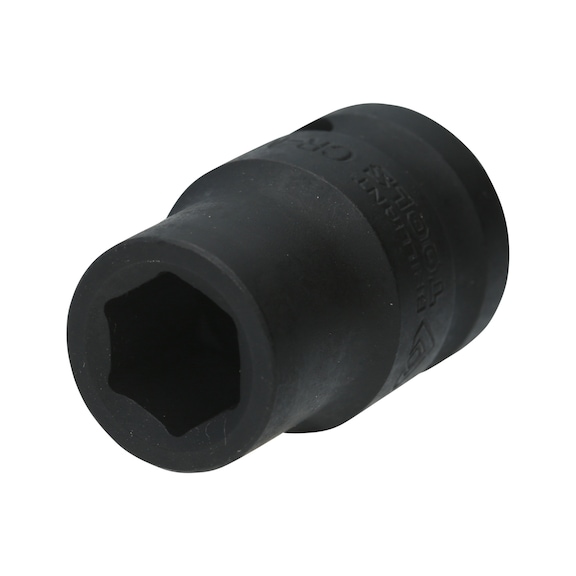 1/2 inch hex power socket 12 mm, short - 1/2 inch power bit socket