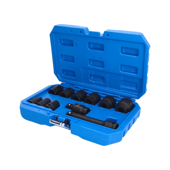 KS TOOLS 1/2 inch power socket set, hexagonal, 11 pieces, short - 1/2 inch power bit socket