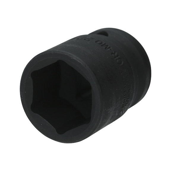 1/2 inch hex power socket 22 mm, short - 1/2 inch power bit socket