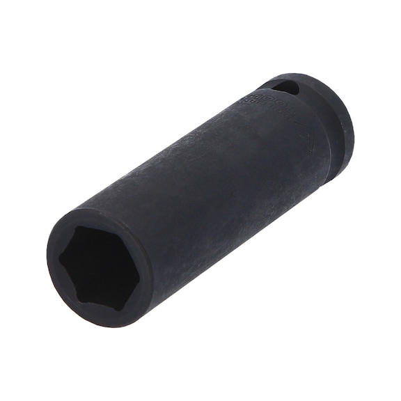 1/2 inch hex power socket, 15 mm, long - 1/2 inch power bit socket
