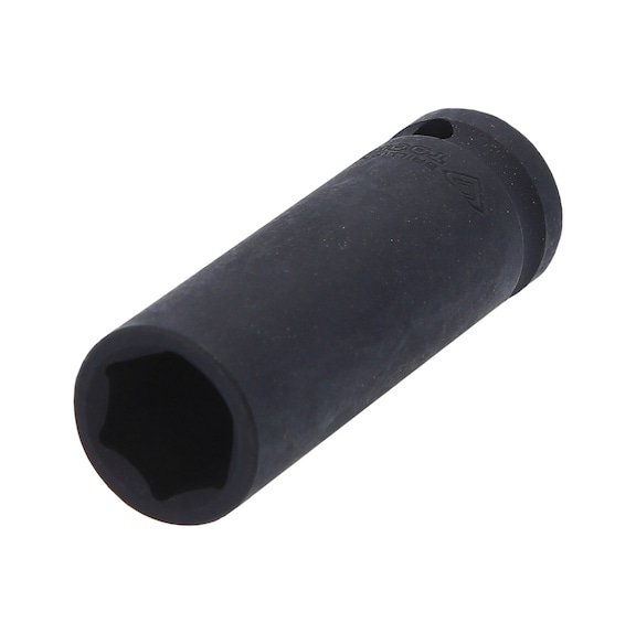 1/2 inch hex power socket, 17 mm, long - 1/2 inch power bit socket