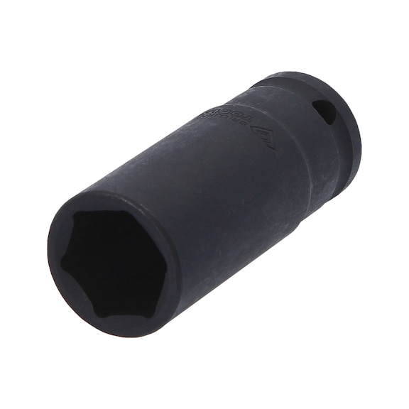 1/2 inch hex power socket, 22 mm, long - 1/2 inch power bit socket