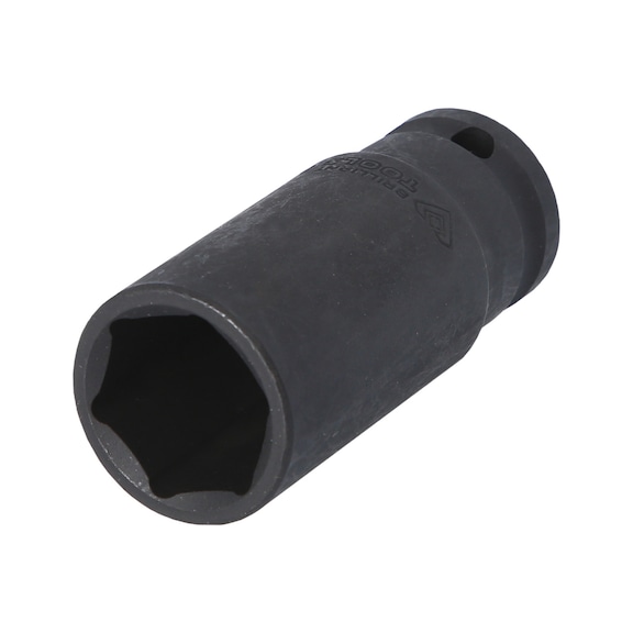 1/2 inch hex power socket, 24 mm, long - 1/2 inch power bit socket