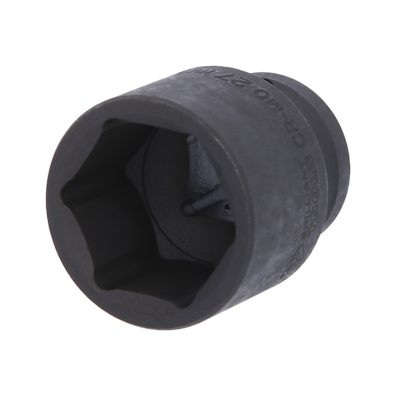 1/2 inch hex power socket 27 mm, short - 1/2 inch power bit socket