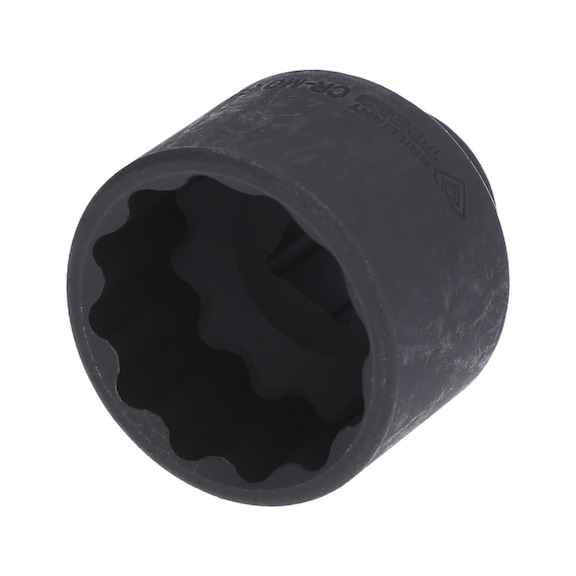 KS TOOLS 1/2 inch power socket, twelve-point, 36 mm, short - 1/2 inch 12-point heavy-duty socket
