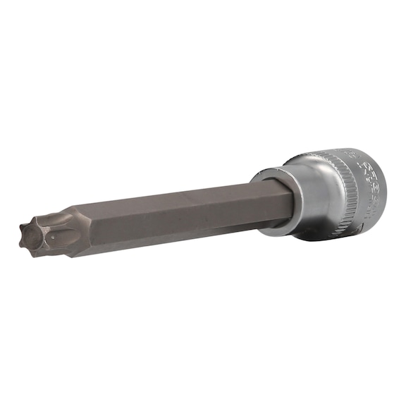1/2 inch TX socket, 140 mm long, T50 - 1/2 inch TX bits