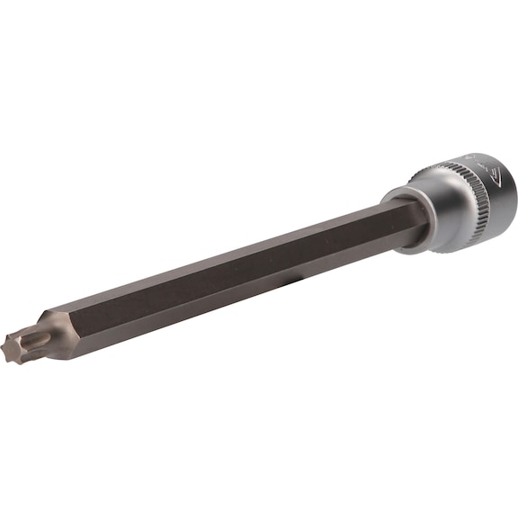 1/2 inch TX socket, 200 mm long, T40 - 1/2 inch TX bits