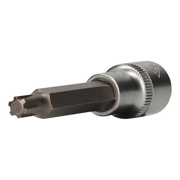 1/2 inch RIBE socket bit, 100 mm long, M8 - 1/2 inch RIBE bit socket
