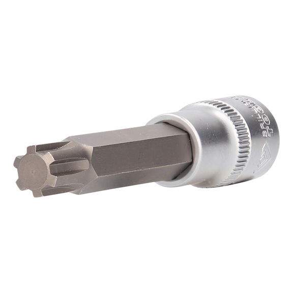 KS TOOLS 1/2 inch RIBE socket bit, 100 mm long, M12 - 1/2 inch RIBE bit socket