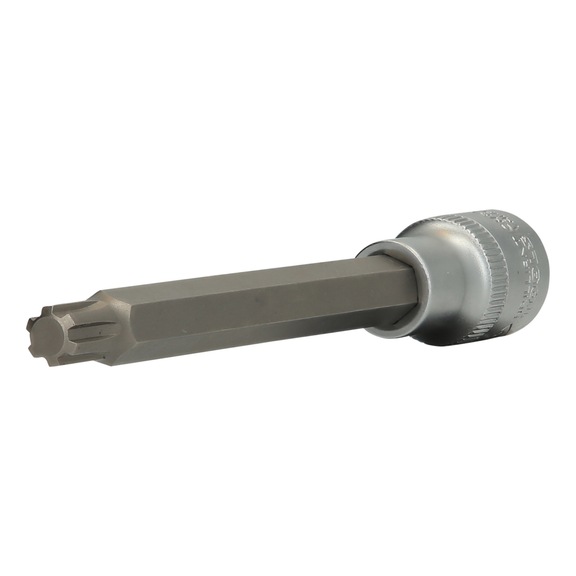 1/2 inch RIBE socket bit, 140 mm long, M9 - 1/2 inch RIBE bit socket