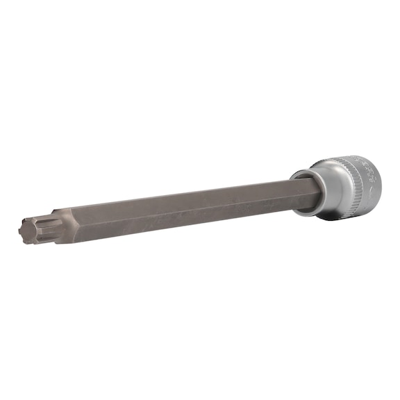 KS TOOLS 1/2 inch RIBE socket bit, 200 mm long, M8 - 1/2 inch RIBE bit socket
