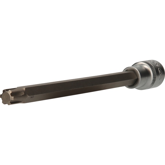 1/2 inch RIBE socket, 200 mm long, M10 - 1/2 inch RIBE bit socket