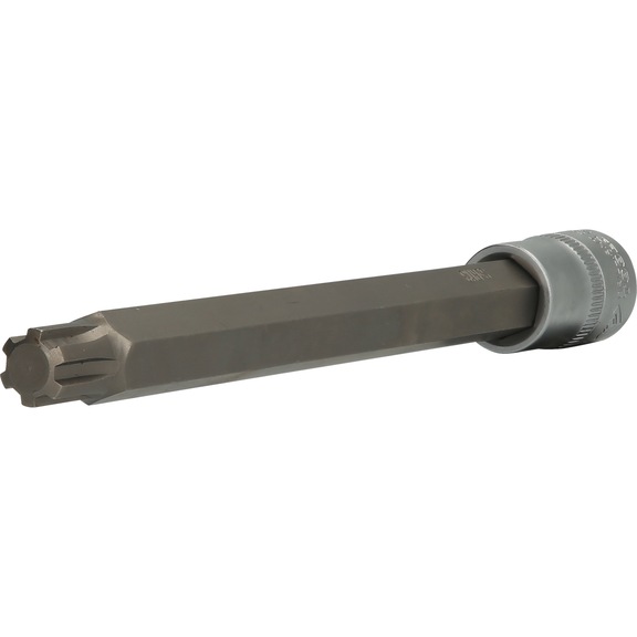 1/2 inch RIBE socket, 200 mm long, M13 - 1/2 inch RIBE bit socket