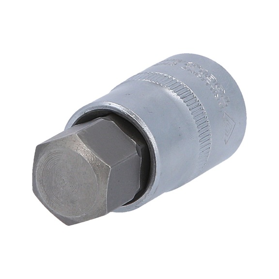 KS TOOLS 1/2 inch hexagon socket bit socket, 55 mm long, 18 mm - Additional socket wrench insert (hexagonal)