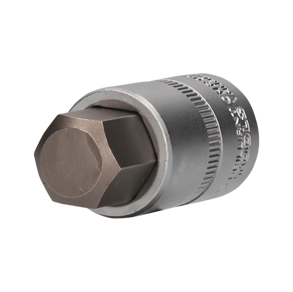 1/2 inch hexagon socket bit socket, 55 mm long, 17 mm - 1/2 inch hexagon socket bit socket