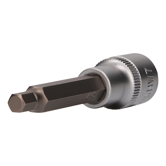 1/2 inch hexagon socket bit socket, 100 mm long, 7 mm - 1/2 inch hexagon socket bit socket