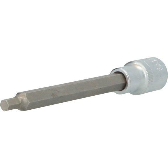 KS TOOLS 1/2 inch hexagon socket bit socket, 140 mm long, 6 mm - 1/2 inch hexagon socket bit socket