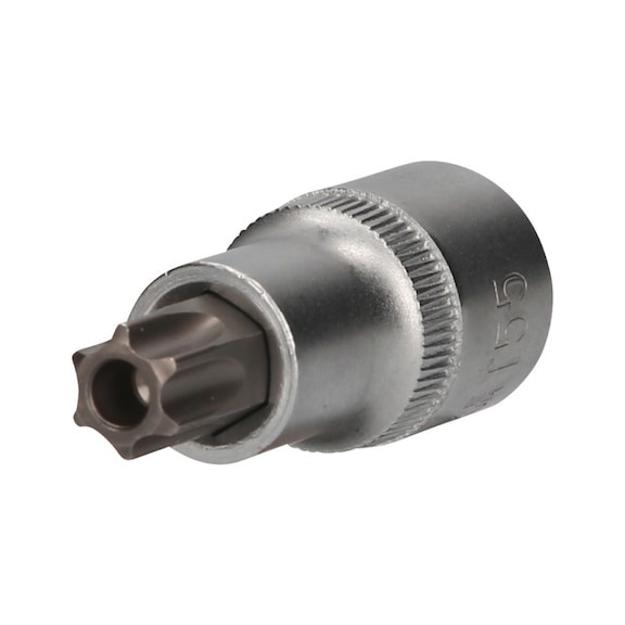 1/2 inch TX socket, with front hole, TB55 - 1/2 inch TX bits