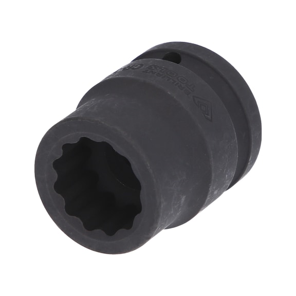 3/4 inch power socket, twelve-point, 24 mm, short - 3/4 inch heavy-duty socket, twelve-point