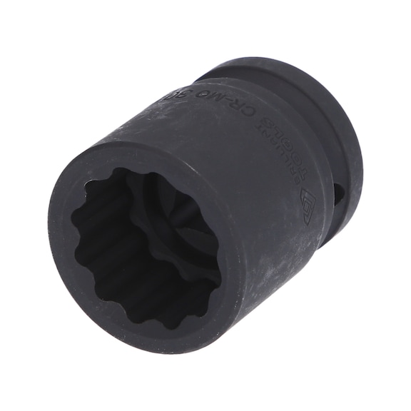 3/4 inch power socket, twelve-point, 30 mm, short - 3/4 inch heavy-duty socket, twelve-point