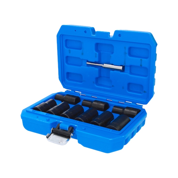 KS TOOLS 1/2 Zoll Spiral-Profil-Stecknuss-Satz, 10-teilig, 10 - 19mm - 1/2 Zoll Spiral-Profil-Stecknuss