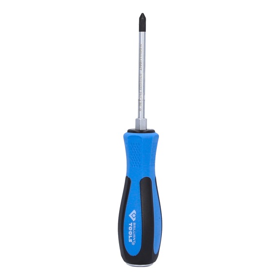 Phillips screwdriver with impact cap, PH1 x 80 mm - Phillips screwdriver with impact cap