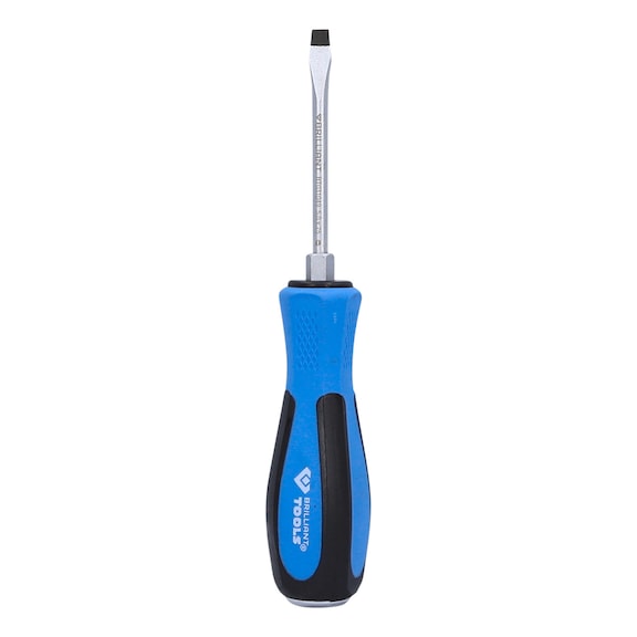 Slotted screwdriver with impact cap, 5.0 x 75 mm - Slotted screwdriver with impact cap