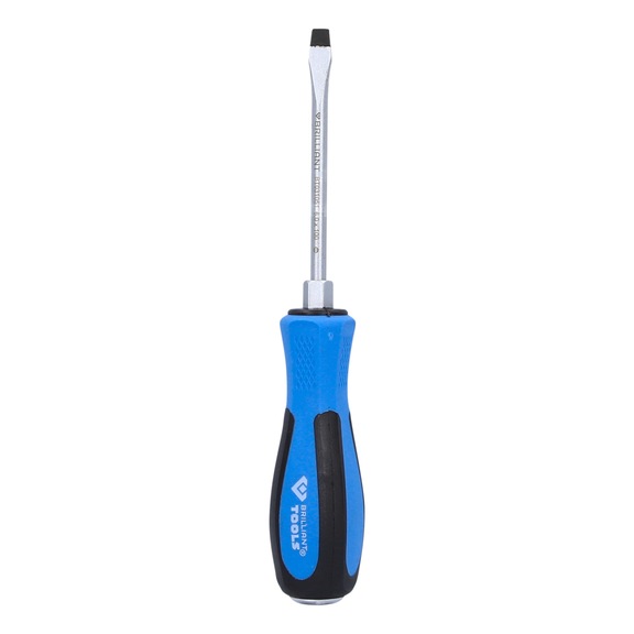 Slotted screwdriver with impact cap, 6.0 x 100 mm - Slotted screwdriver with impact cap